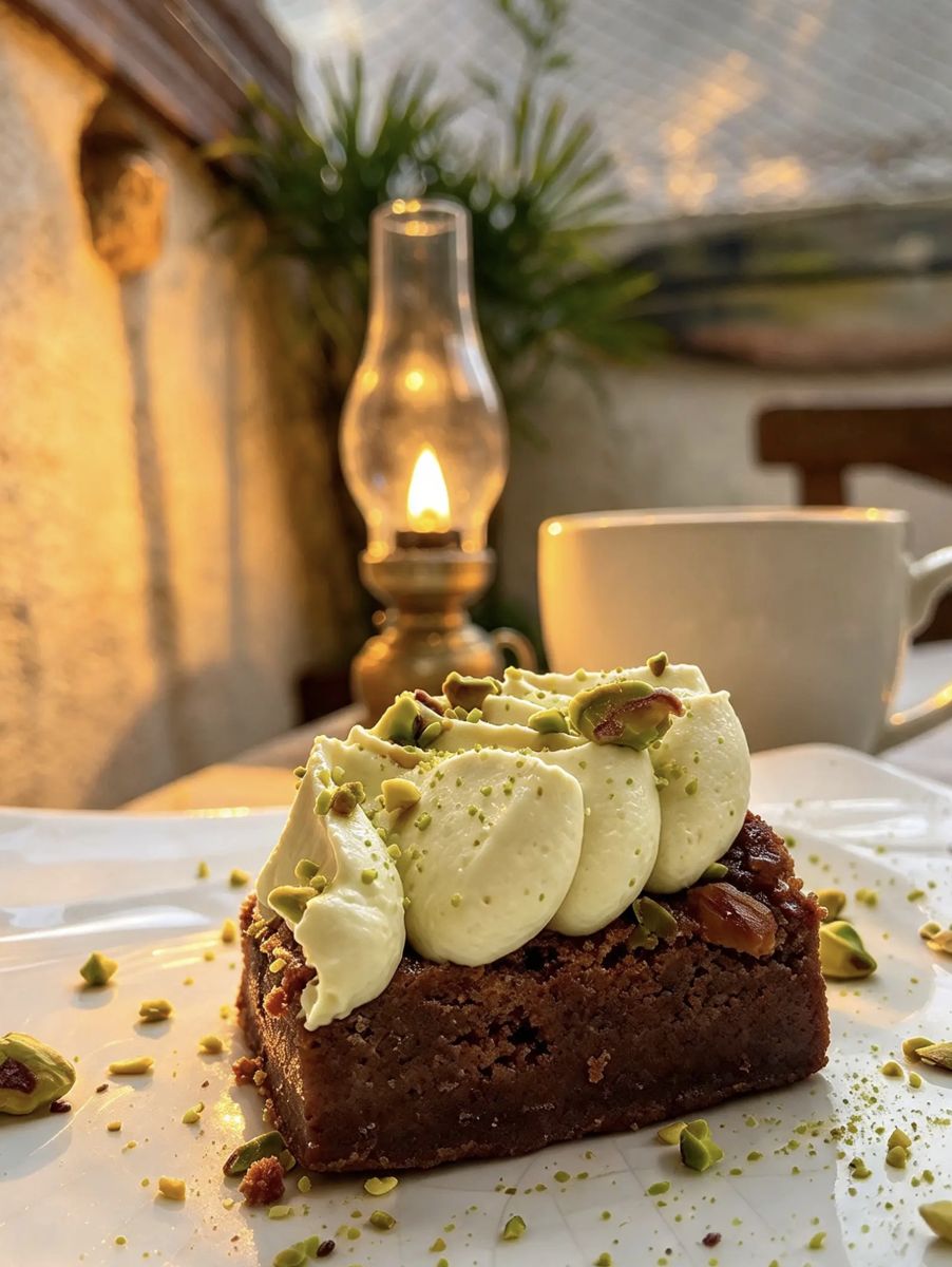 Brownie fudge de pistache